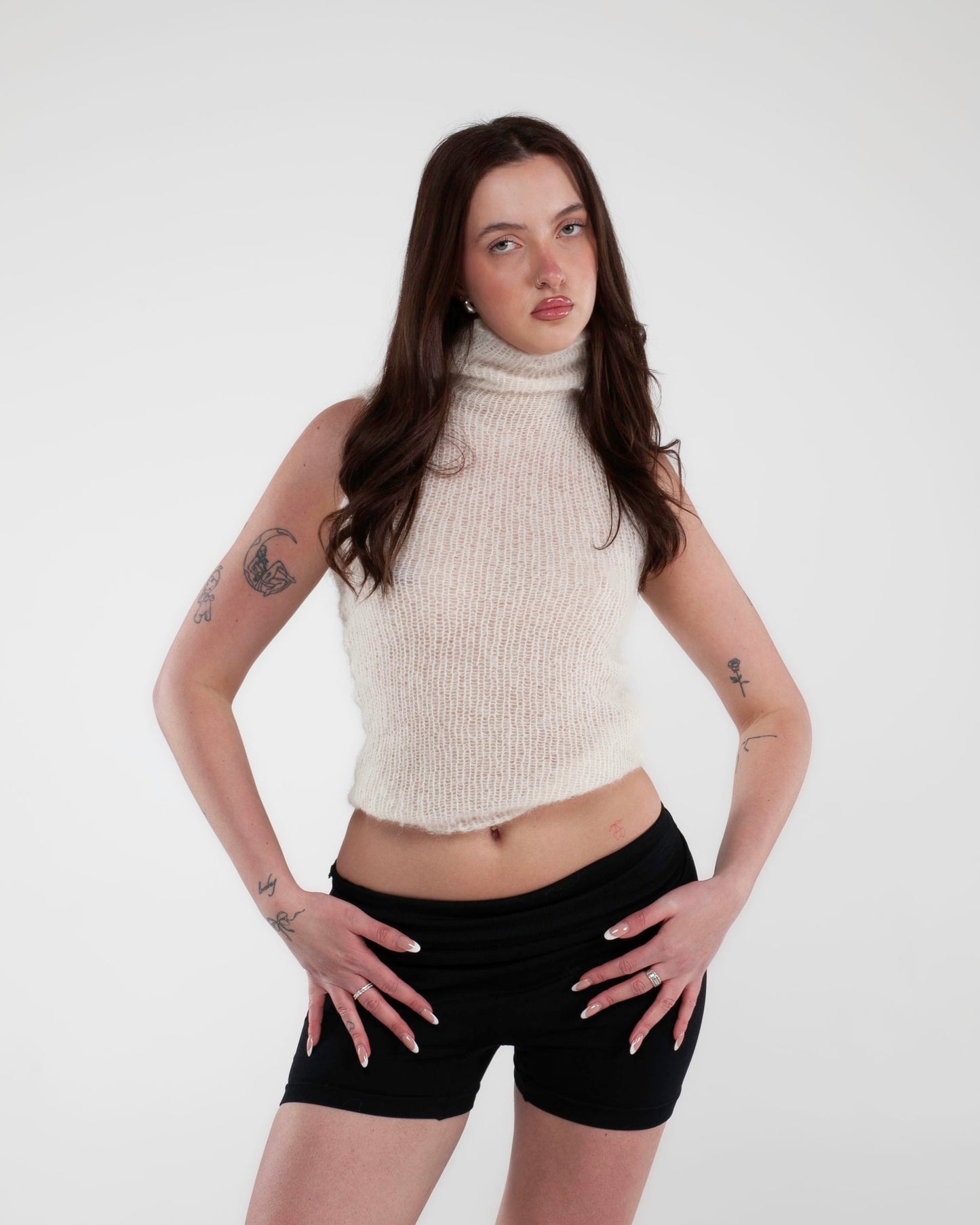 SHEER PLAIN TURTLENECK