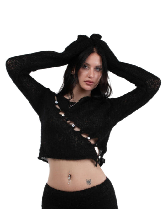 OBLIQUE NOIR SWEATER