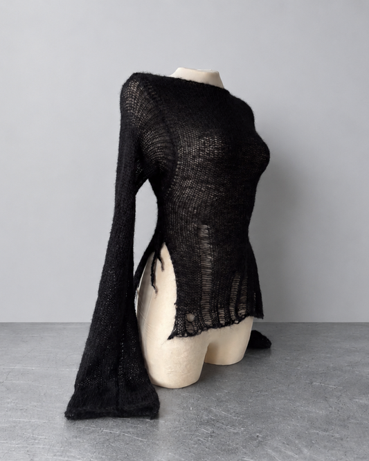 KIMONO SIDE-TIE SWEATER