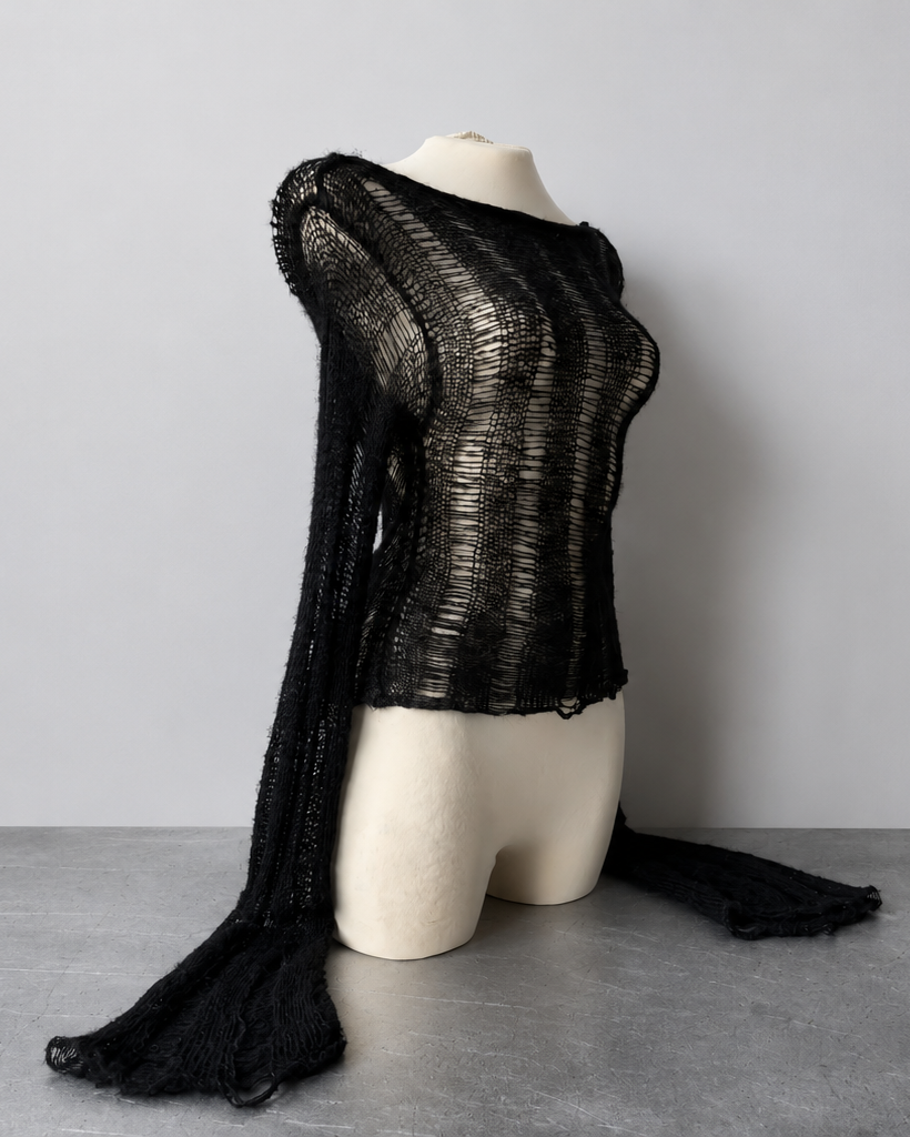 FRACTURED SILK SWEATER