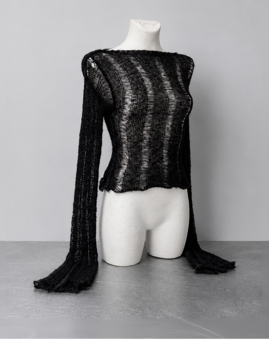 FRACTURED SILK SWEATER