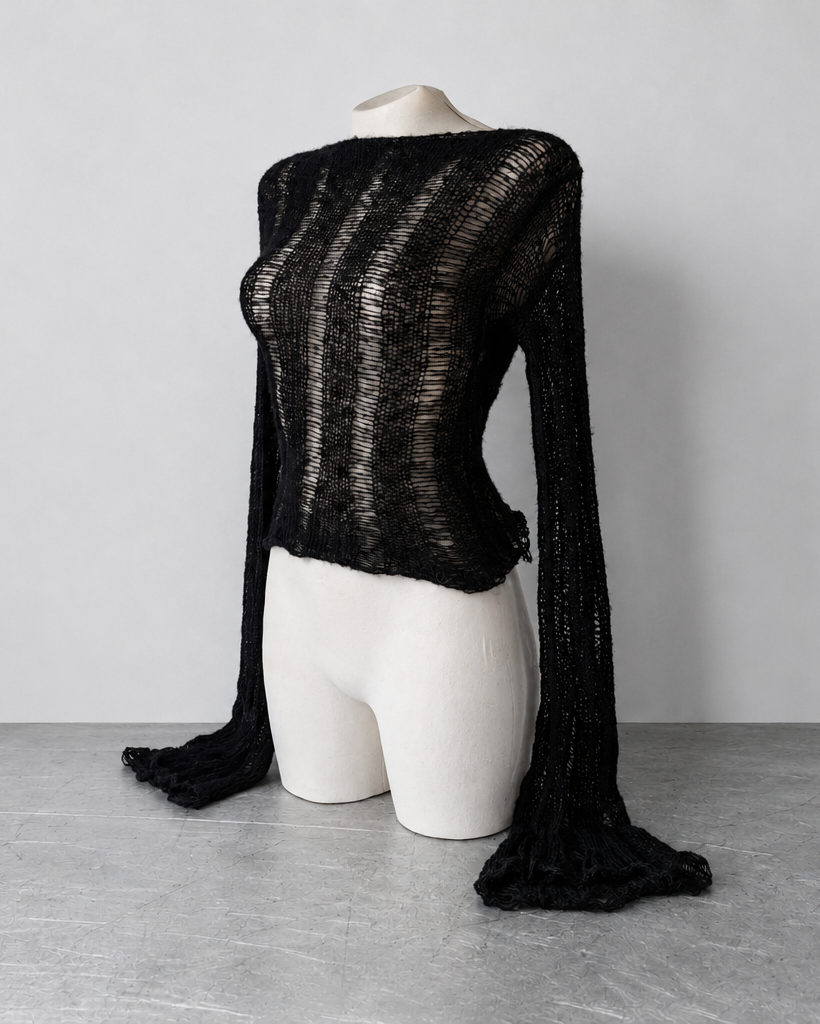 FRACTURED SILK SWEATER