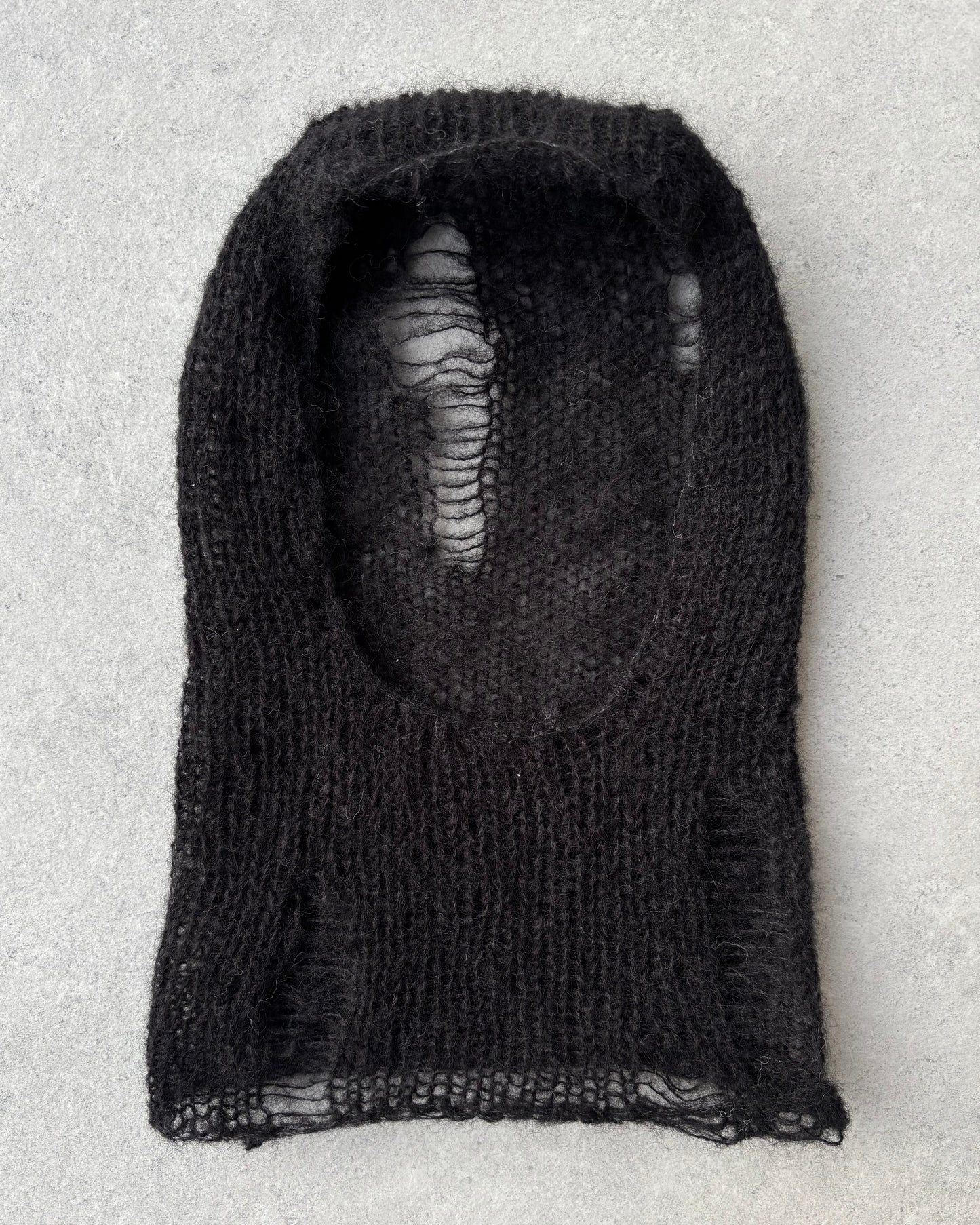 BLACK DISTRESSED BALACLAVA