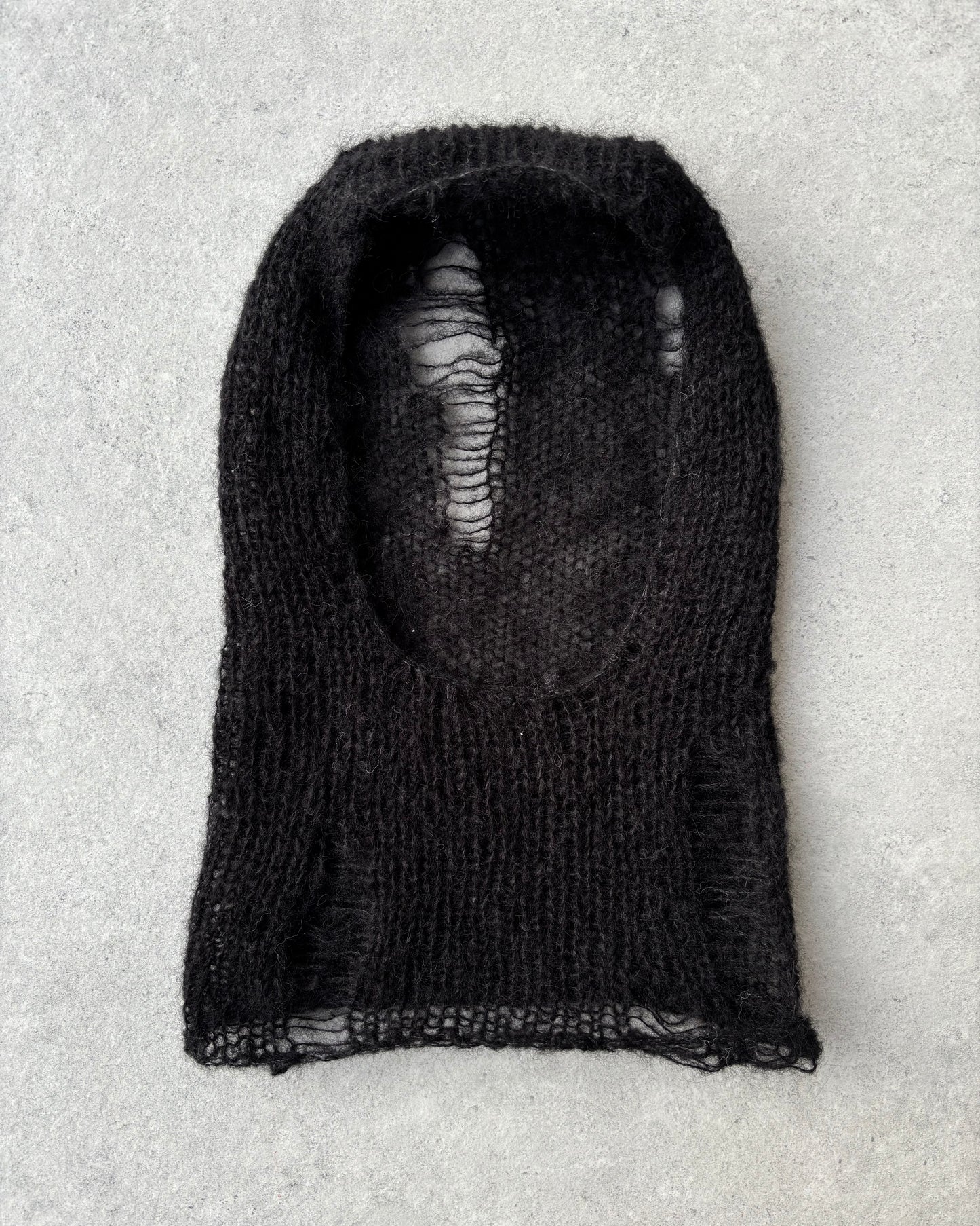BLACK DISTRESSED BALACLAVA